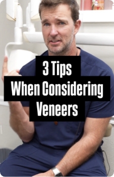 Dentist talking with text that says Getting Veneers