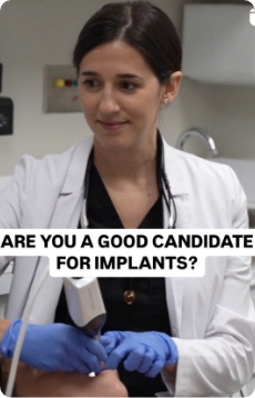 Dentist smiling in the dental chair with text that says This or That? Featuring Doctor Zuffi