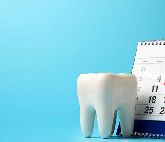 Dental appointment reminder on calendar